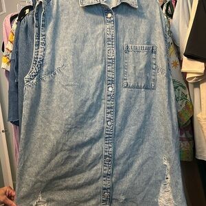 H&M Denim Shirt Dress (NEW) - medium